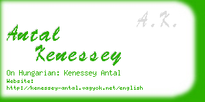 antal kenessey business card